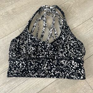 LULULEMON Sports Bra Black White Size 6